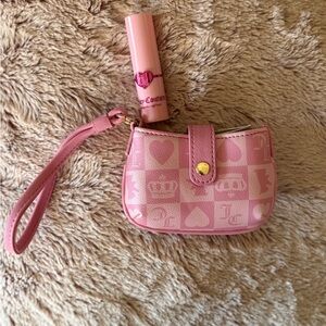 JUICY COUTURE Pink SWEET BREAK TAKE MINI TAB WRISTLET 🌸 Free Lipstick 💄